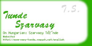 tunde szarvasy business card